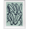 Mint Bunnies Oil on Canvas