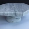 Pastelero hexagonal de Mármol-Blanco
