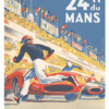 Michel Bélignod c.1959 Grand Prix - 24 horas de Le Mans France - Endurance Racing - Póster clásico de carreras de coches de Michel Bélignod c.1959 - Impresión de arte maestro (sin marco) 9 x 12