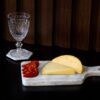 Tabla Rectangular para quesos y carnes frí­as con asa Blanco