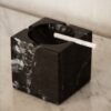 Cenicero cubo de Mármol natural color Negro
