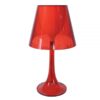 Lámpara de mesa roja