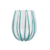 Vietri - Nuovo Stripe Teal Stemless Wine Glass