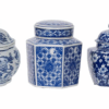 Juego de 3 tarros de porcelana decorativos