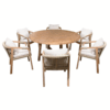 Comedor para Exterior o Jardin estilo redondo RIMINI+ 6 SILLAS RIMINI-COMERIMI