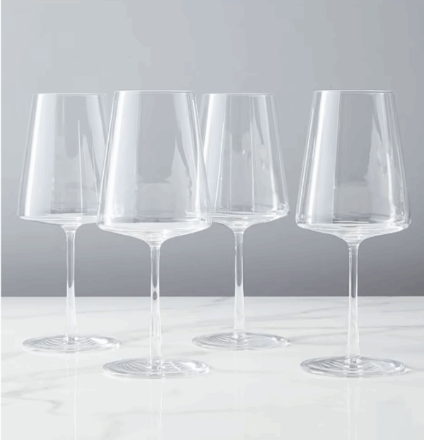 WEST ELM Copas de Vino Horizon de cristal