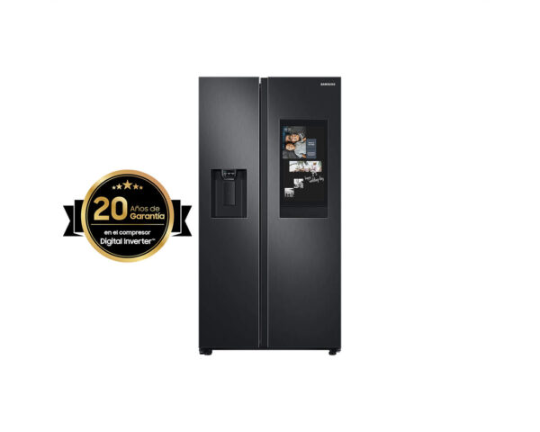 Refrigerador SAMSUNG con Pantalla Family Hub Acero oscuro