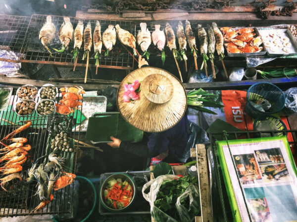 Tour por el mercado flotante de Bangkok