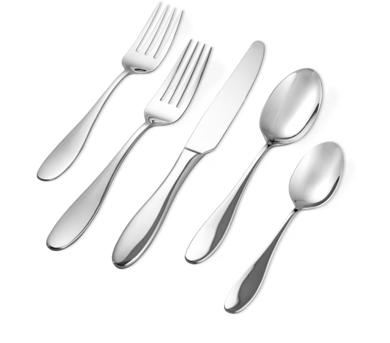 Williams Sonoma Set de cubiertos Lutecia Flatware de acero inoxidable 20 piezas
