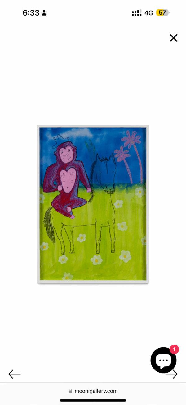 Óleo sobre papel | Pamela Scherson - 'Guila y El Gorila'