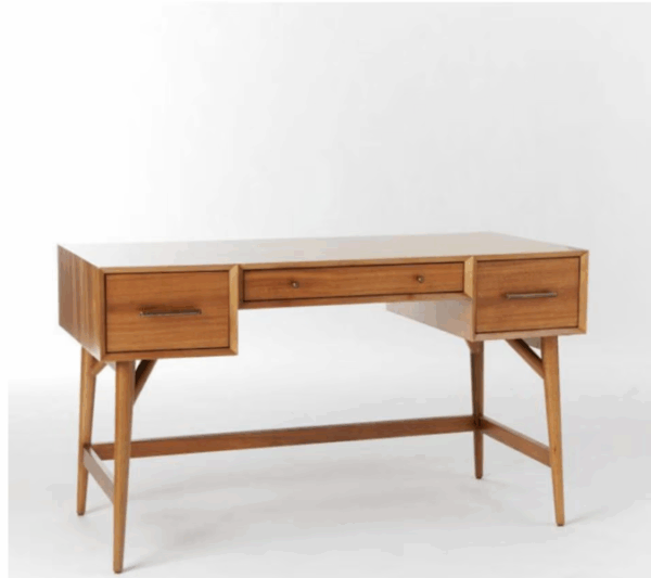 Escritorio Mid-Century West Elm de madera