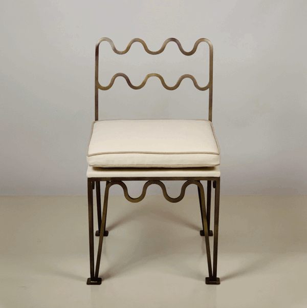 Méandre Gilt Bronze Side Chair by Design Fríres