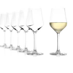 Juego de 6 Copas de Vino Tinto, Vidrio Transparente