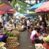 Comida en mercado local, Bali