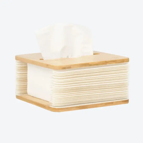 Caja de pañuelos de bambú / Becky Shen